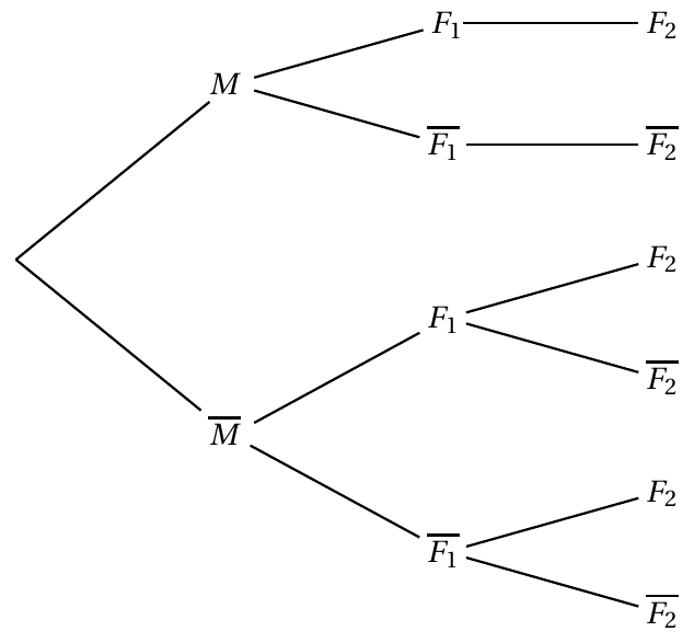 Figure de l'énoncé (Exercice 2) : schéma (arbre ou diagramme).