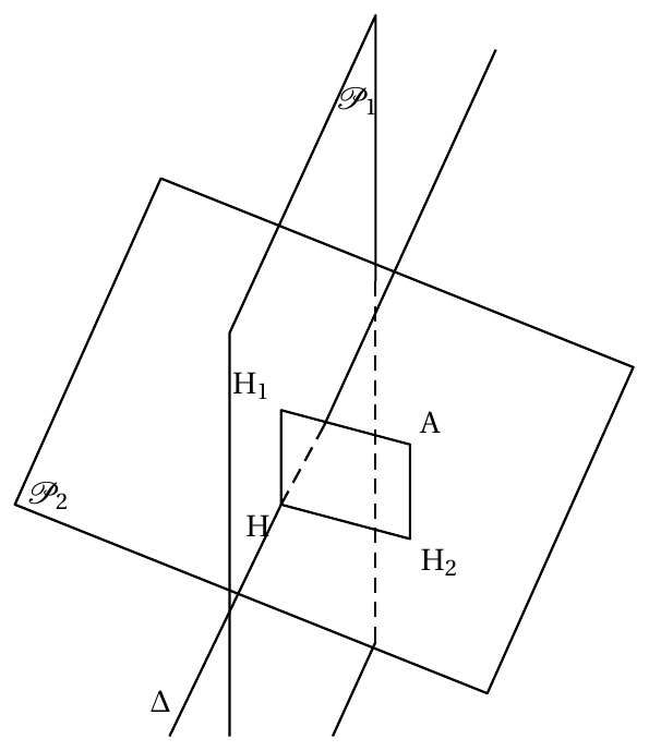 Figure de l'énoncé (Exercice 3) : figure de géométrie.