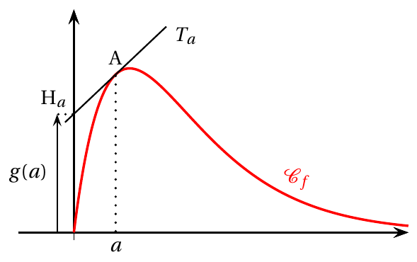 Figure de l'énoncé (Exercice 2) : représentation graphique dans un repère.