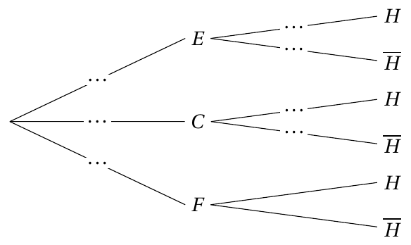 Figure de l'énoncé (Exercice 1) : schéma (arbre ou diagramme).