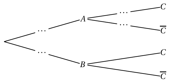 Figure de l'énoncé (Exercice 1) : schéma (arbre ou diagramme).