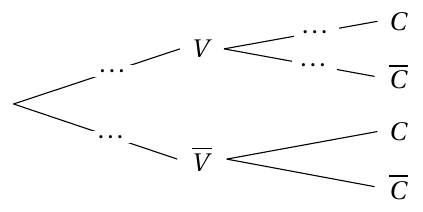 Figure de l'énoncé (Exercice 1) : schéma (arbre ou diagramme).