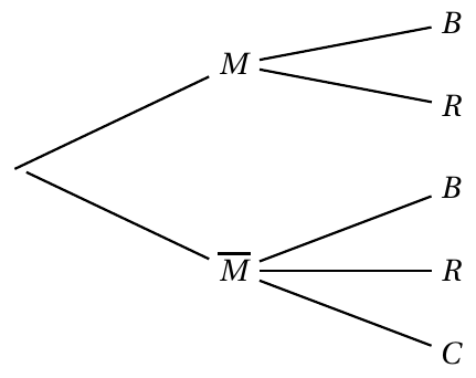 Figure de l'énoncé (Exercice 1) : schéma (arbre ou diagramme).